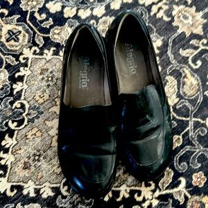 EMMA Alegria career shoes, slip-on, black patent leather 2.25 in wedge heel